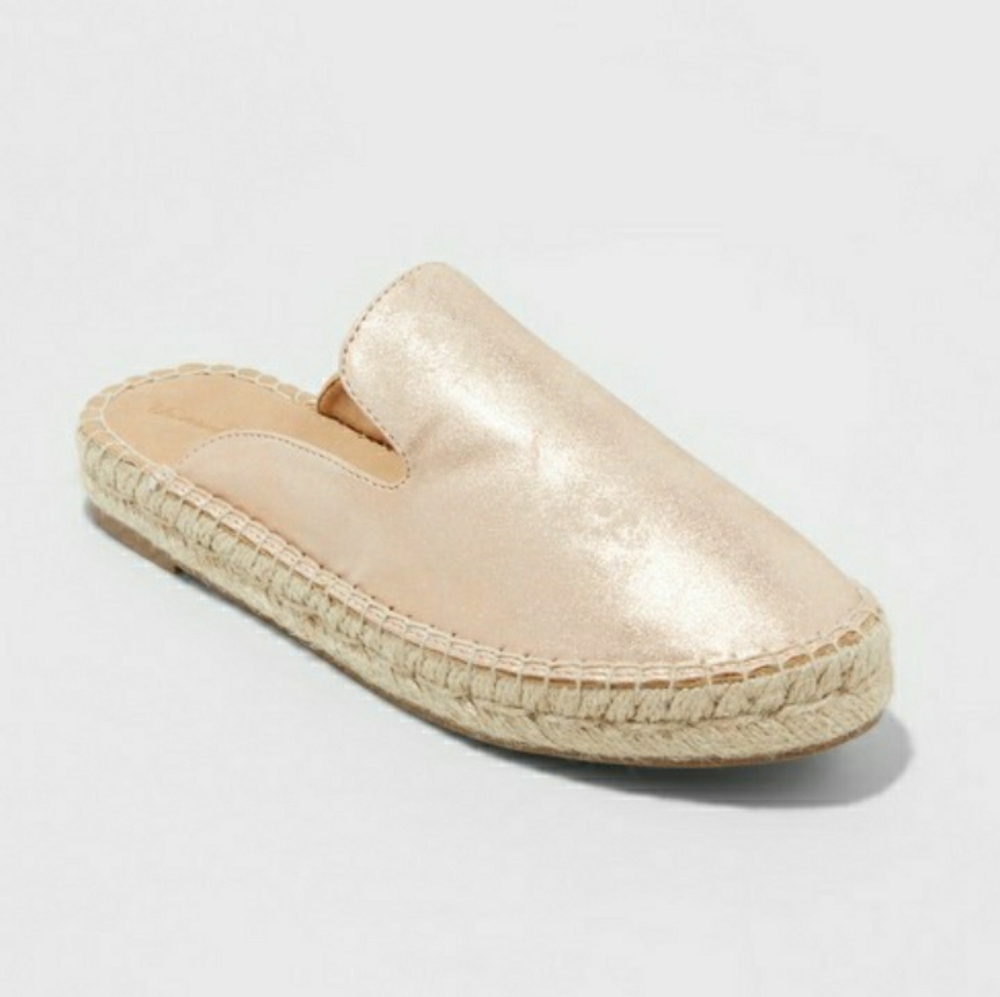 WOMEN'S ROUND TOE OPEN BACK ESPADRILLES MULES